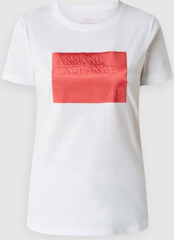 Armani Exchange T-shirt met logo in 3D-look