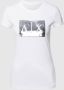 Armani Exchange Bedrukt T-shirt met ronde hals voor dames White Dames - Thumbnail 1