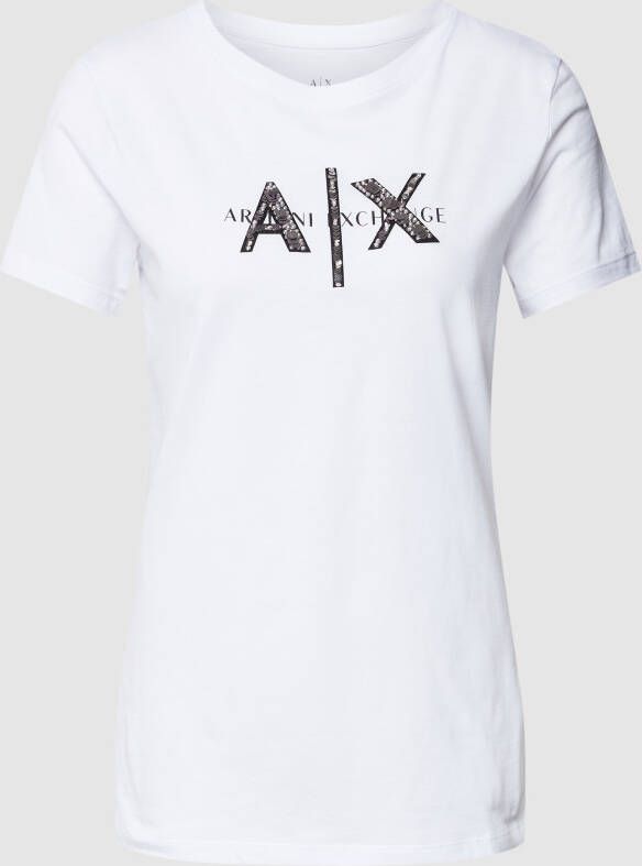 Armani Exchange Crew Neck T-Shirt White Dames