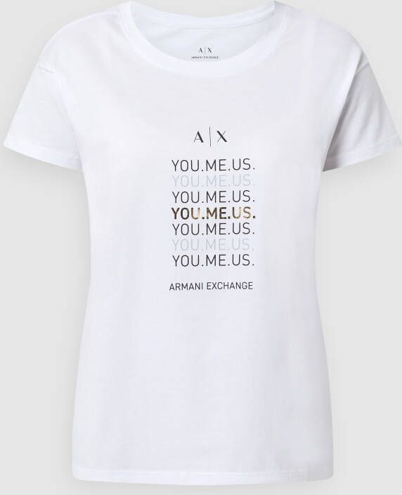 Armani Exchange T-shirt met tekst