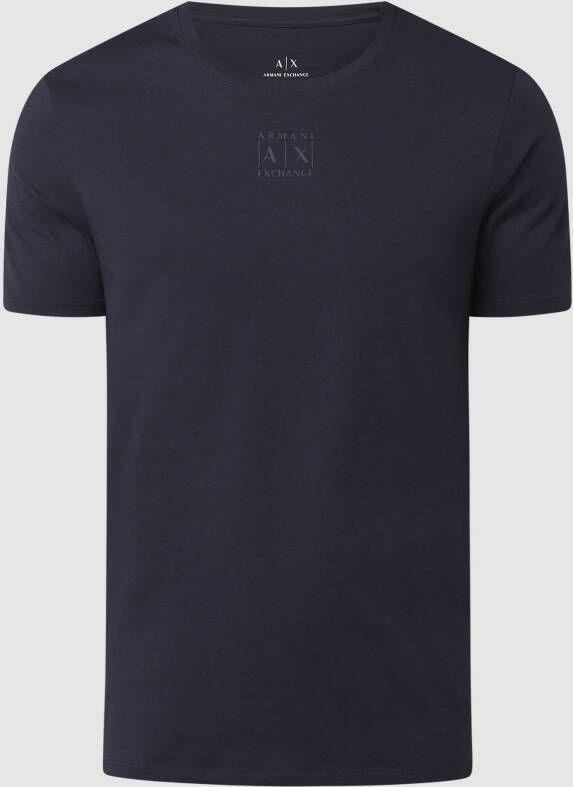 Armani Exchange Basis T-Shirt Blauw Heren