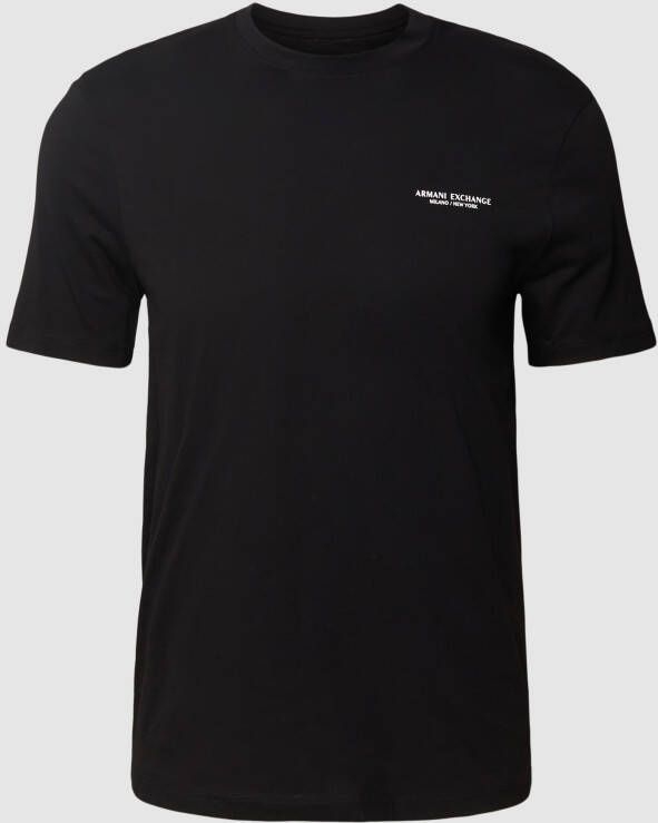 Armani Exchange T-shirt van katoen met labelprint