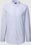 Giorgio Armani Korte Mouw Business Overhemd met Logo Blue Heren - Thumbnail 1