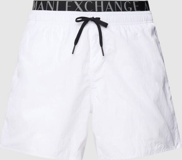 Armani Exchange Heren Zwemkleding met Print White Heren