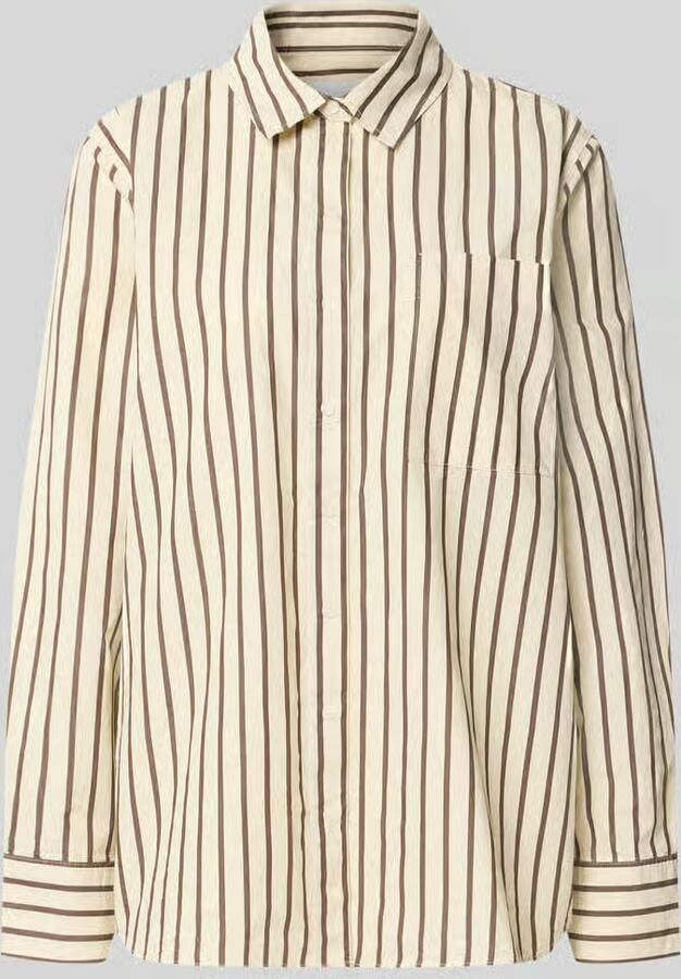 ARMEDANGELS loose fit blouse met lange mouwen van puur katoen