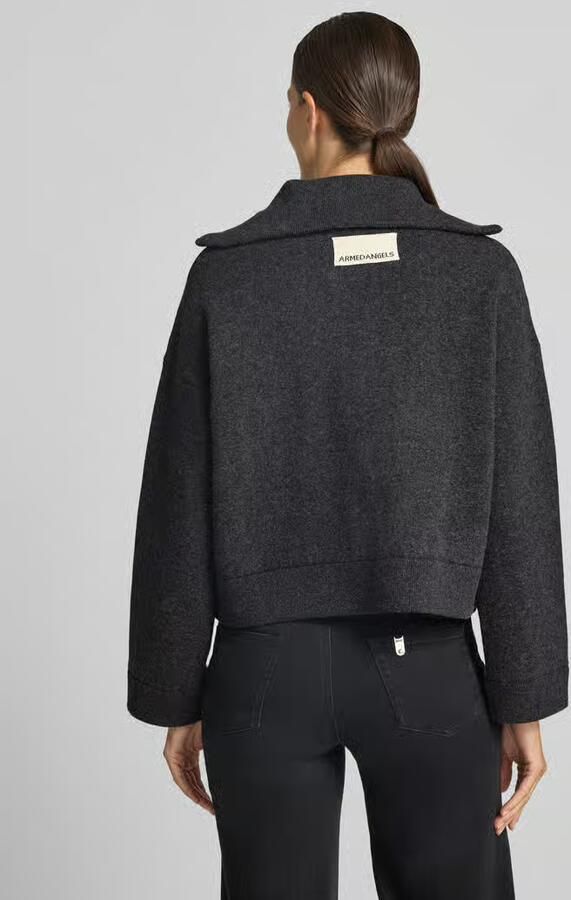 ARMEDANGELS oversized bomberjack van katoenmix model 'COTTON-WOOL KNIT' - Foto 2