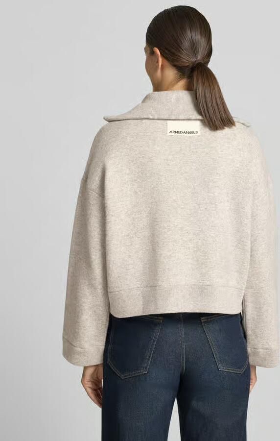 ARMEDANGELS oversized bomberjack van katoenmix model 'COTTON-WOOL KNIT' - Foto 3