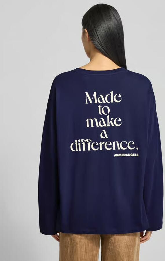 ARMEDANGELS Oversized shirt met lange mouwen van puur biologisch katoen model 'FIETAA DIFFERENCE'