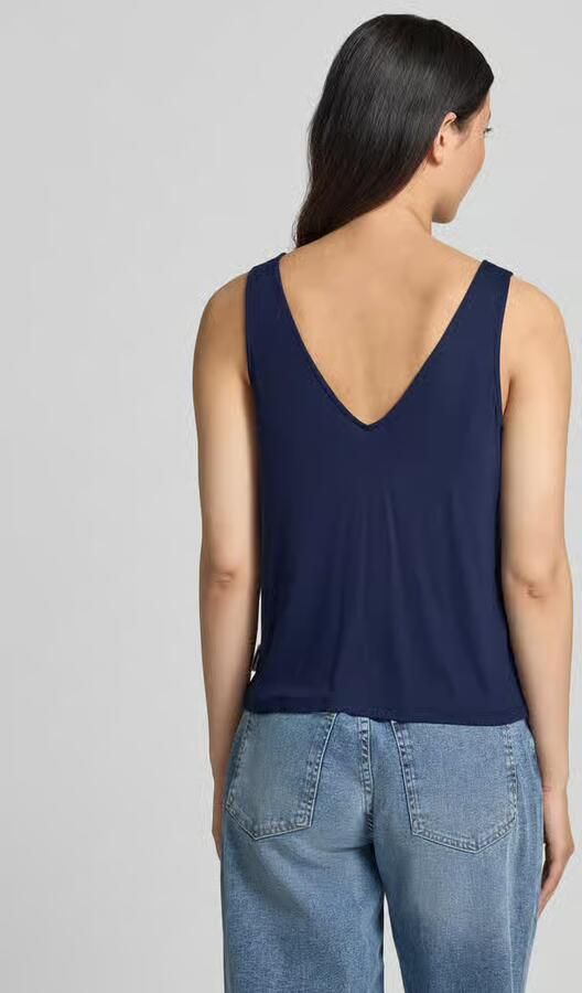 ARMEDANGELS regular fit top met bandjes van viscosemix model 'V-NECK JERSEY TOP'