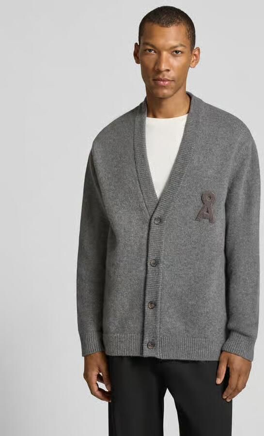 ARMEDANGELS relaxed fit gebreid jack van pure wol - Foto 3
