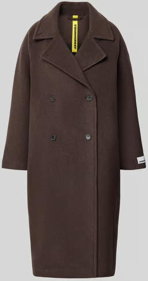ARMEDANGELS relaxed fit lange jas van pure wol