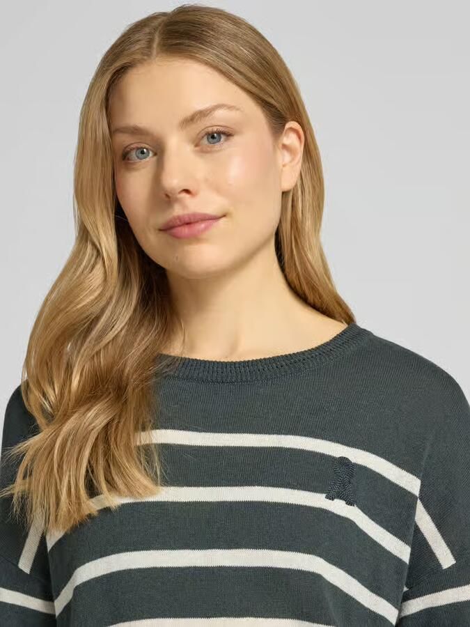 ARMEDANGELS relaxed fit pullover van linnenmix model 'STRIPE'