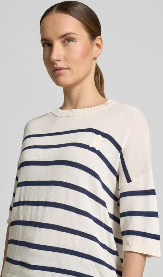 ARMEDANGELS relaxed fit pullover van linnenmix model 'STRIPE'