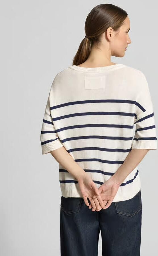 ARMEDANGELS relaxed fit pullover van linnenmix model 'STRIPE' - Foto 3