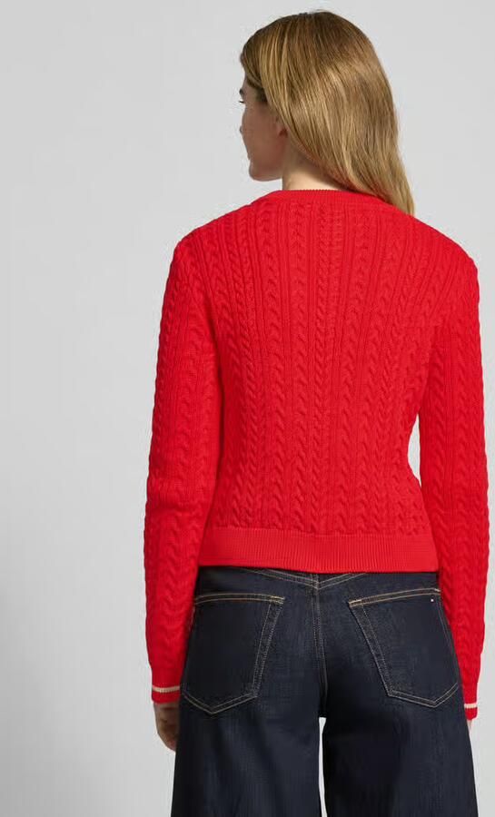 ARMEDANGELS Slim fit gebreid jack van puur katoen model 'JULIAANAS CABLE'