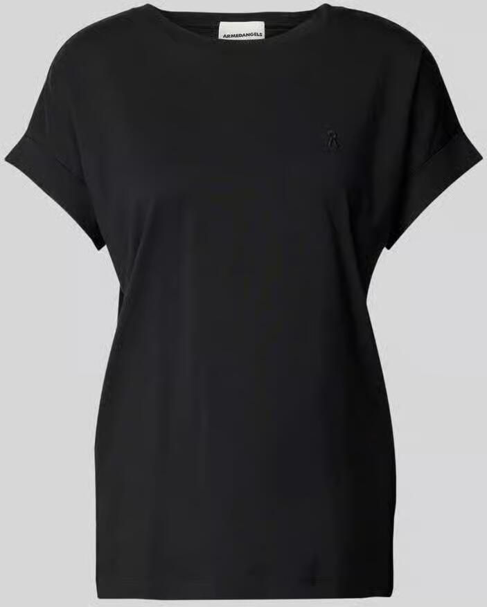 ARMEDANGELS T-shirt met geribde ronde hals model 'IDAARA' - Foto 2
