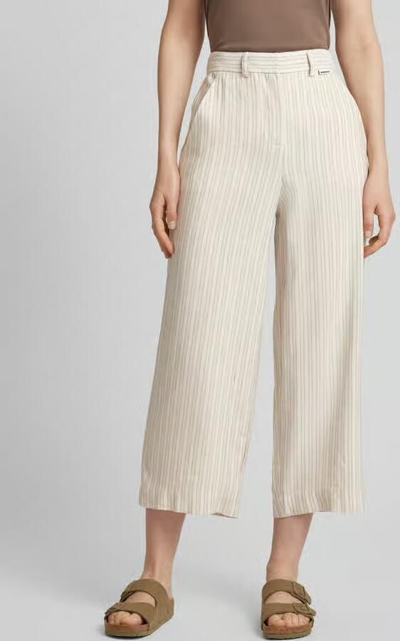 ARMEDANGELS Wide leg stoffen broek met streepmotief model 'CAARUNUS' - Foto 2