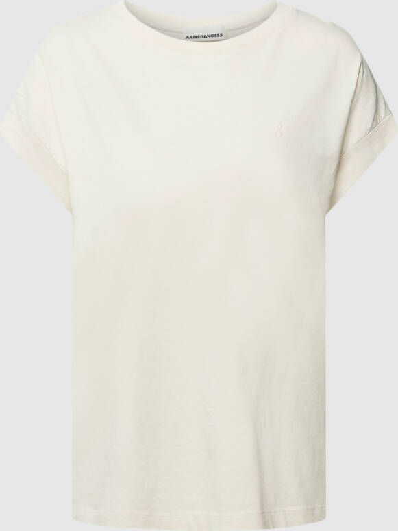 ARMEDANGELS T-shirt met geribde ronde hals model 'IDAARA'