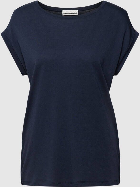 ARMEDANGELS T-shirt met geribde ronde hals model 'JILAANA'