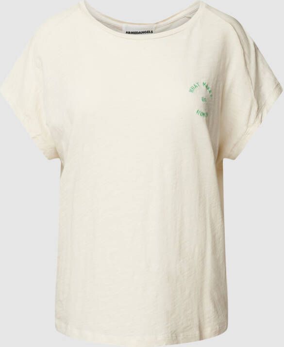 ARMEDANGELS T-shirt met labelstitching model 'ONELIAA QUOTE'