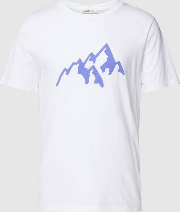ARMEDANGELS T-shirt met motiefprint model 'JAAMES CENTER MOUNTAIN'
