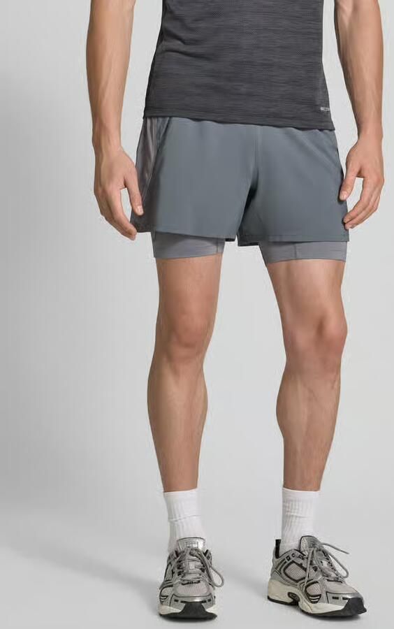 ASICS Regular fit short met geïntegreerde tights model 'Road' - Foto 3