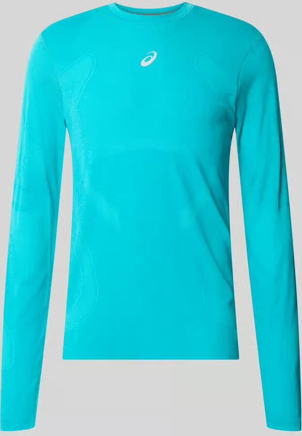 ASICS Shirt met lange mouwen met logoprint en ronde hals