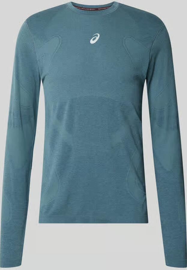 ASICS Shirt met lange mouwen met logoprint en ronde hals