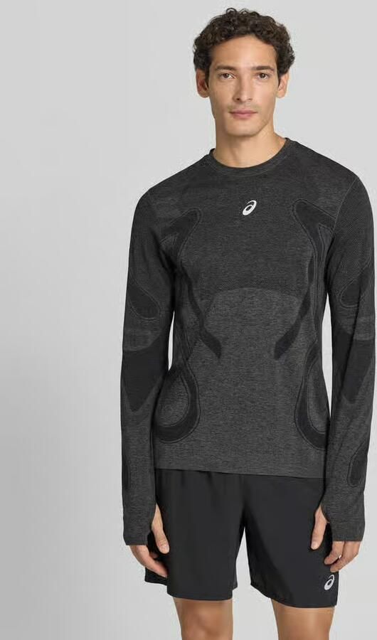 ASICS Shirt met lange mouwen met logoprint en ronde hals - Foto 2