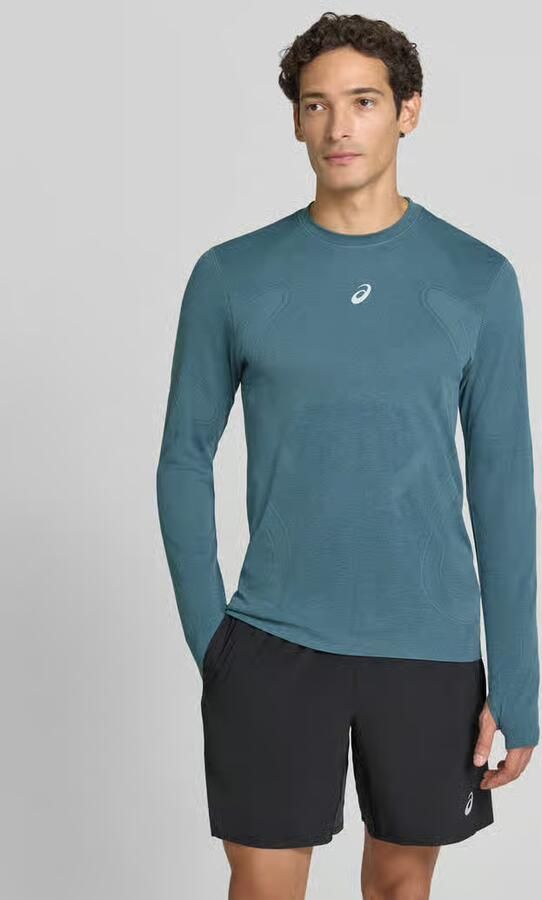 ASICS Shirt met lange mouwen met logoprint en ronde hals - Foto 2