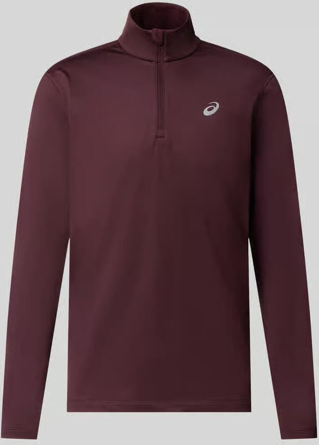 ASICS Sportshirt met logo en ritssluiting