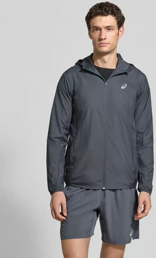 ASICS Windbreaker met logoprint en capuchon - Foto 3