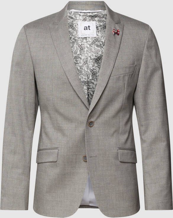 Atelier Torino 2-knoops colbert met siergarnering