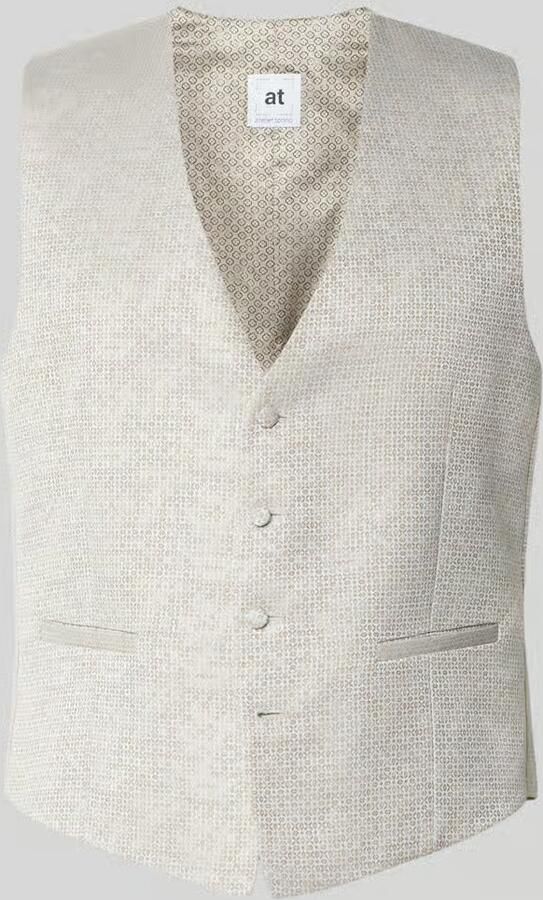 Atelier Torino Gilet met V-hals en paspelzakken