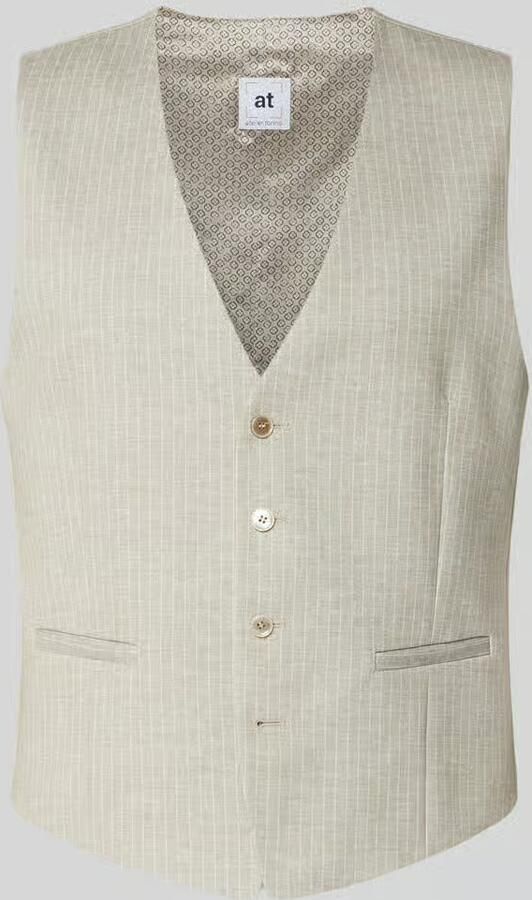 Atelier Torino Gilet met V-hals en paspelzakken - Foto 3