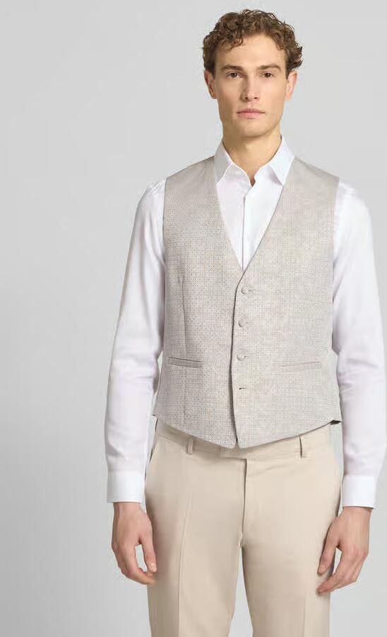 Atelier Torino Gilet met V-hals en paspelzakken - Foto 3