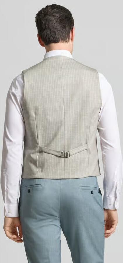 Atelier Torino Gilet met V-hals en paspelzakken
