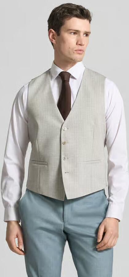 Atelier Torino Gilet met V-hals en paspelzakken - Foto 4