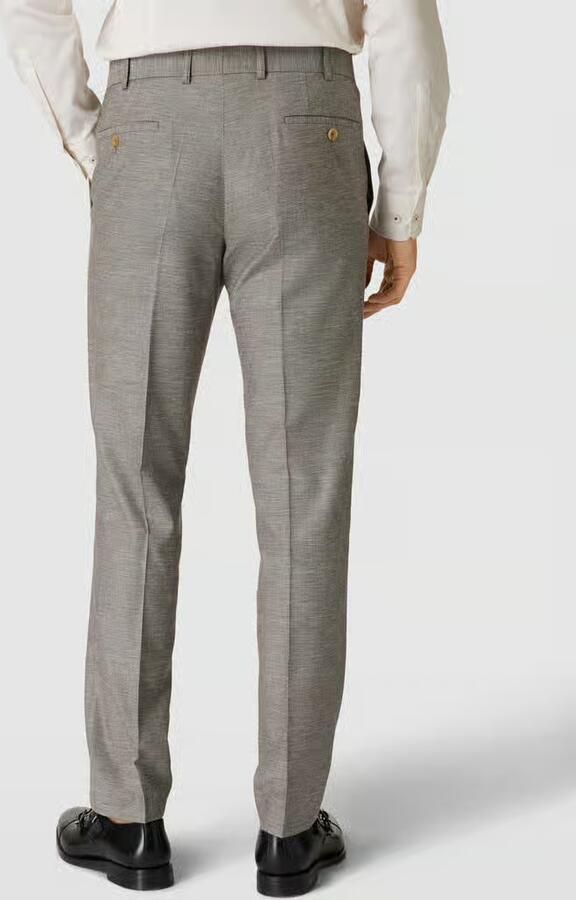 Atelier Torino Regular fit stoffen broek met linnen model 'Cane'