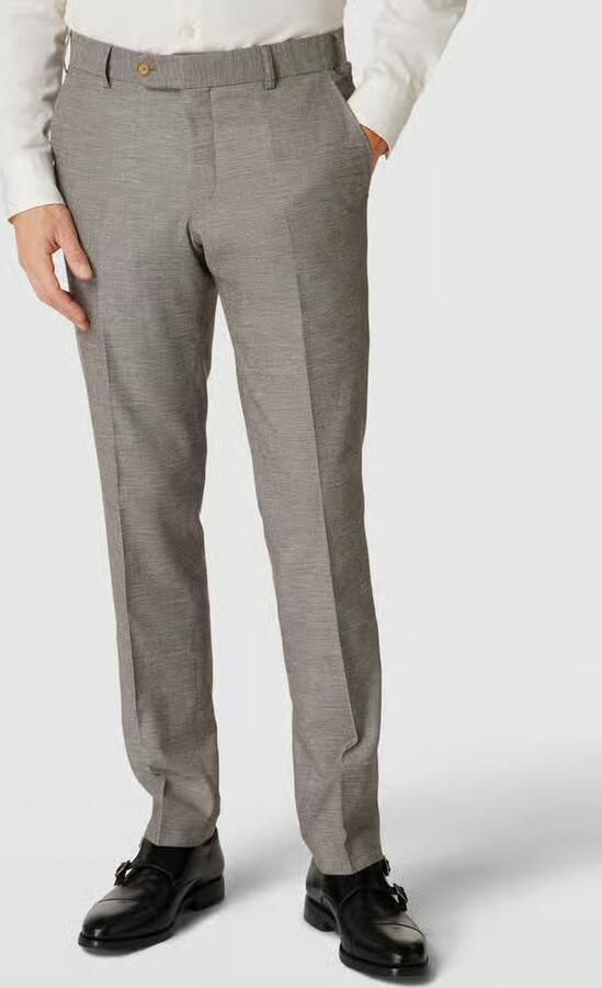 Atelier Torino Regular fit stoffen broek met linnen model 'Cane' - Foto 2
