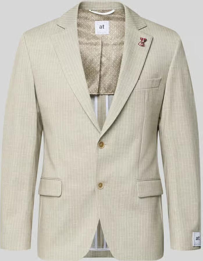 Atelier Torino slim fit 2-knoops colbert met klepzakken - Foto 2