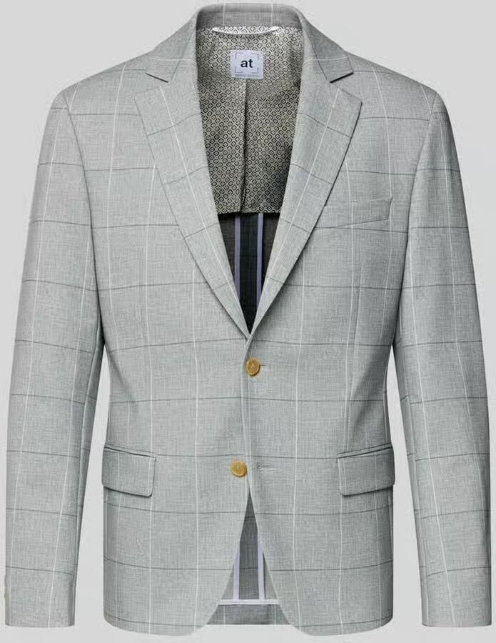 Atelier Torino slim fit 2-knoops colbert met klepzakken - Foto 2