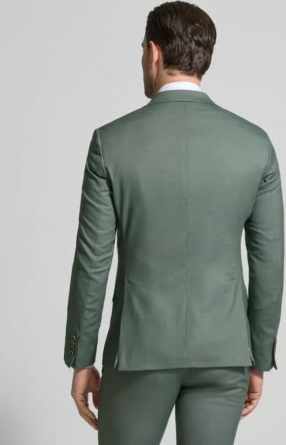 Atelier Torino slim fit 2-knoops colbert met klepzakken