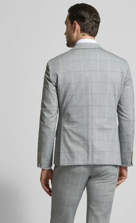 Atelier Torino slim fit 2-knoops colbert met klepzakken - Foto 2