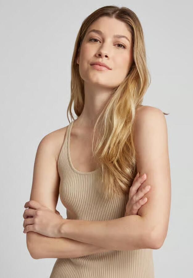 Aware Midi-jurk in riblook model 'JUNIPER'