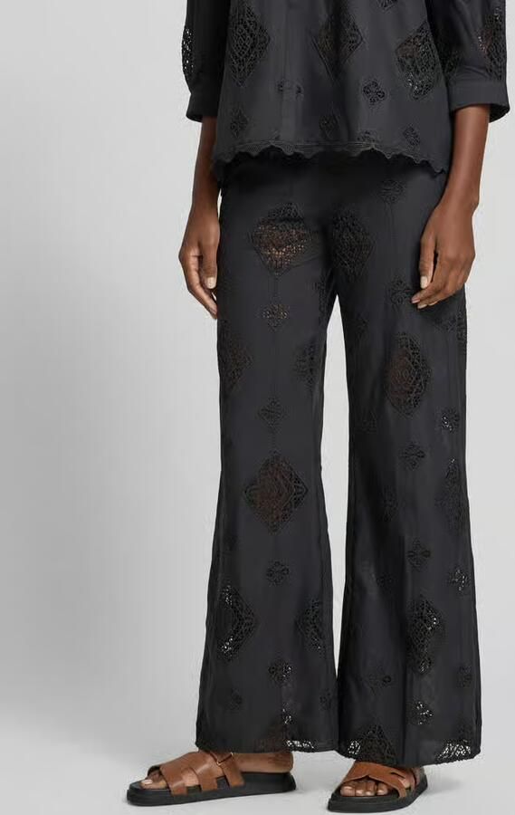 BA&SH Broek van katoen met gehaakt kant model 'MIKE' - Foto 2