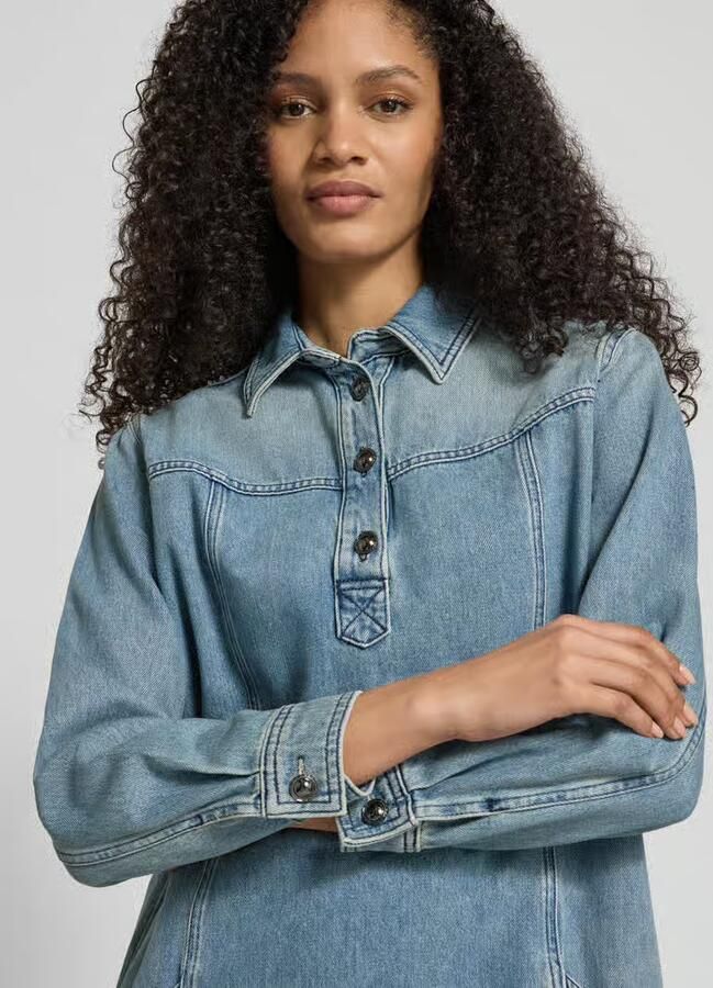 BA&SH Denimjurk met Knoopsluiting Model 'TONA' - Foto 2