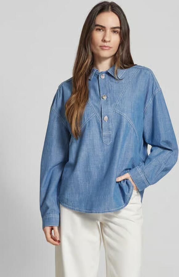 BA&SH Jeansblouse van puur katoen model 'KOOL' - Foto 3