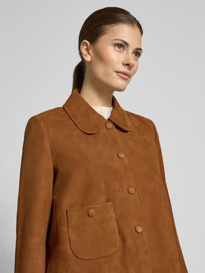 BA&SH Leren jack met platte kraag Model 'MILAS'