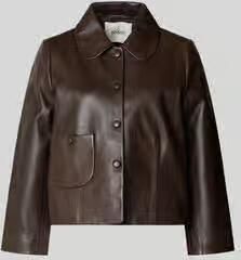BA&SH Leren jack met platte kraag model 'MILOS'
